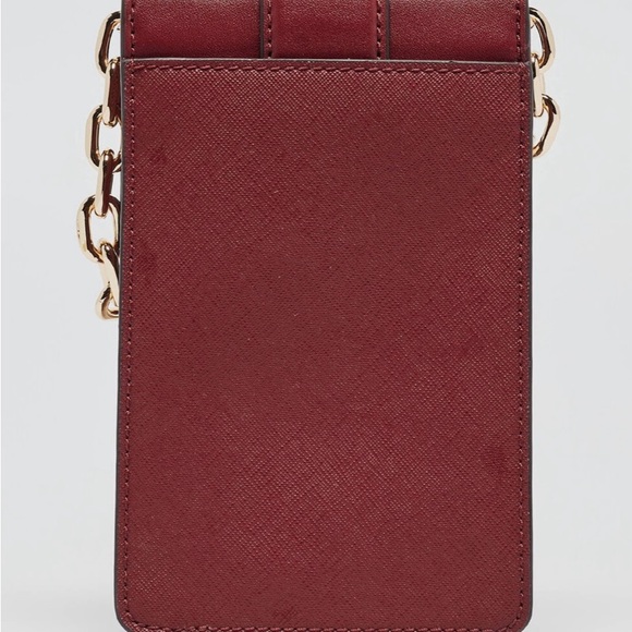 Michael Kors Carmen Burgundy and Gold Crossbody Bag - Picture 4 of 16